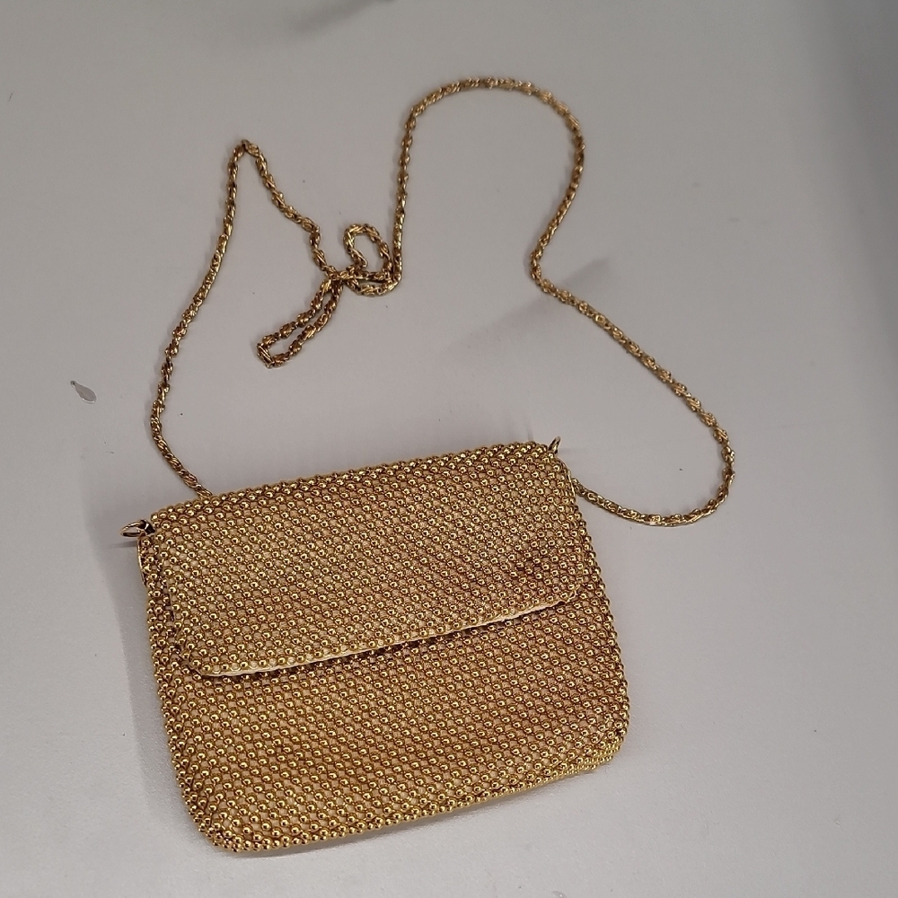 Vintage Gold pellet mini Chain Bag
